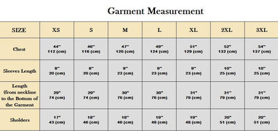 Men's Softened Short Sleeve Linen Shirt: garment measurement size chart, chest, sleeve, length, shoulders