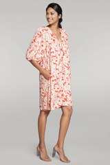 Deep V Neck Nursing Friendly Loose Soft Printed Dress