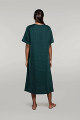 Drop Shoulder Relax Fit Dress with Pockets