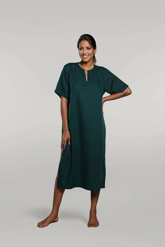 Drop Shoulder Relax Fit Dress with Pockets