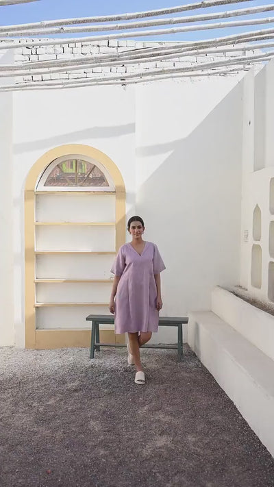 Midi Length Linen Tunic Dress: product video