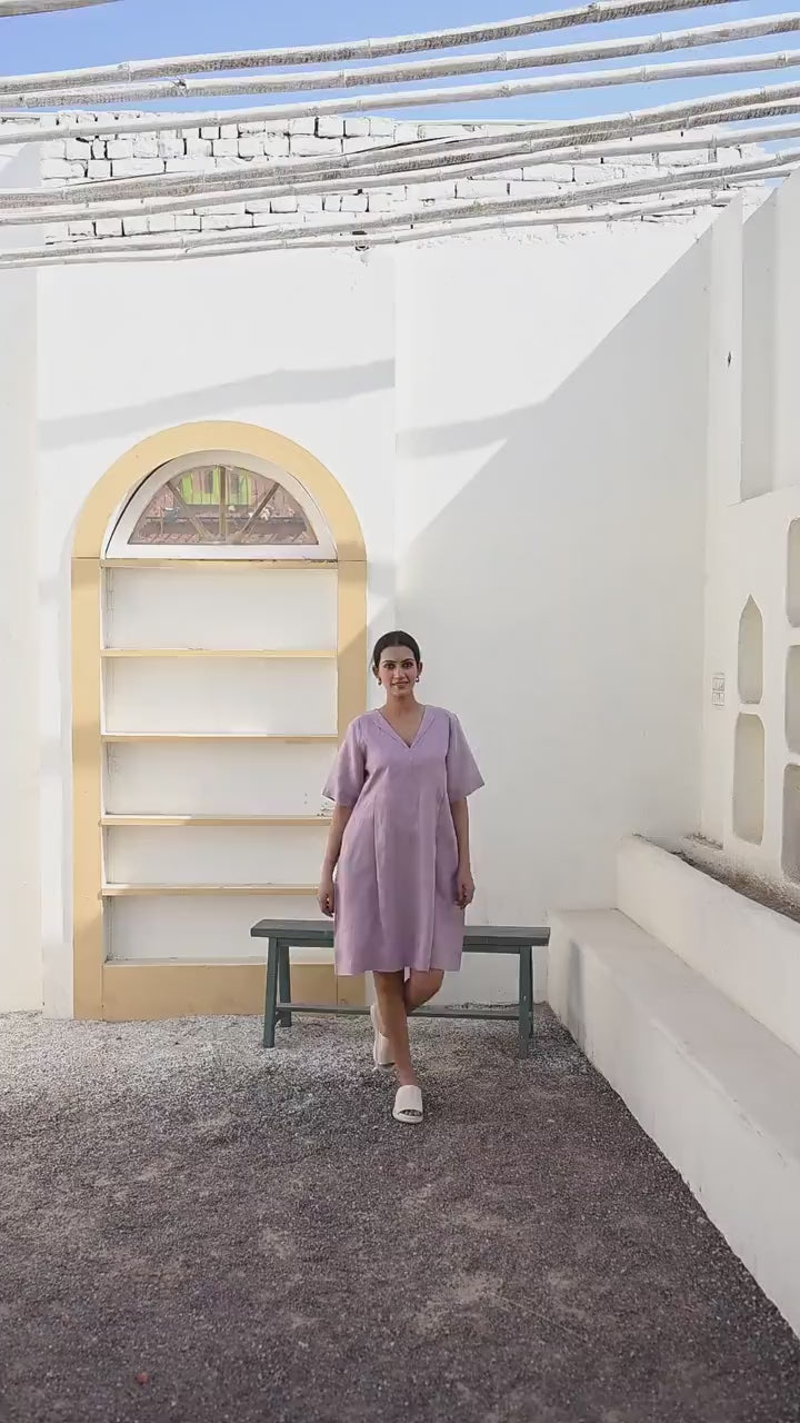 Linen Tunic Dress, Midi Length Linen Dress, Plus Size Clothing, Loose Linen Dress, Linen tunic, Christmas Gift for Her,Oversized Tunic Dress