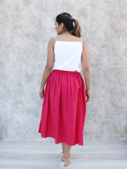 Linen Skirt with Pockets, Maxi Linen Skirt, Linen Clothing, Maxi Skirt, Plus Sizes Skirt, Minimalist Clothing, Plus Size Linen