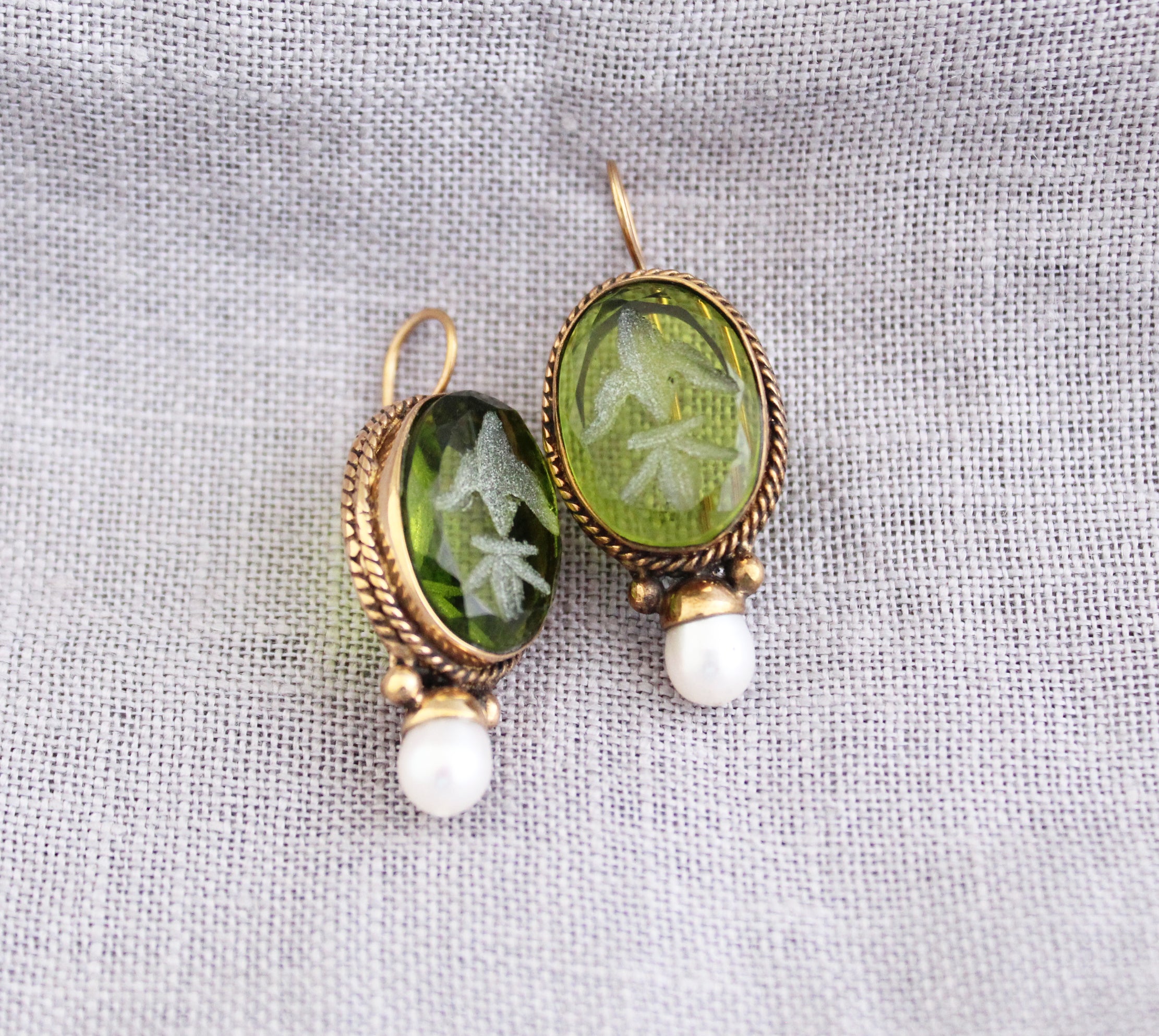 Antique Intaglio Earrings