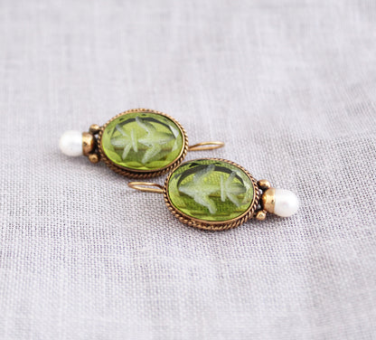 Antique Intaglio Earrings