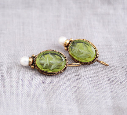 Antique Intaglio Earrings