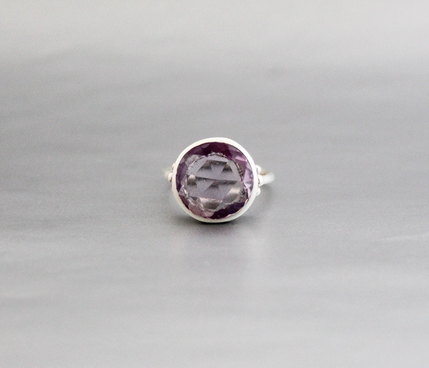 Purple Amethyst Ring, 925 Silver Ring, Middle Finger Ring, Anniversary Gift, Dainty ring, Minimalist ring, Delicate ring, Stacking ring