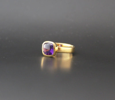 Natural Amethyst Ring, Sterling Silver,February Birthstone,14K Gold Filled Ring, Engagement Ring, Gemstone Ring, Amethyst Jewelry, Modern