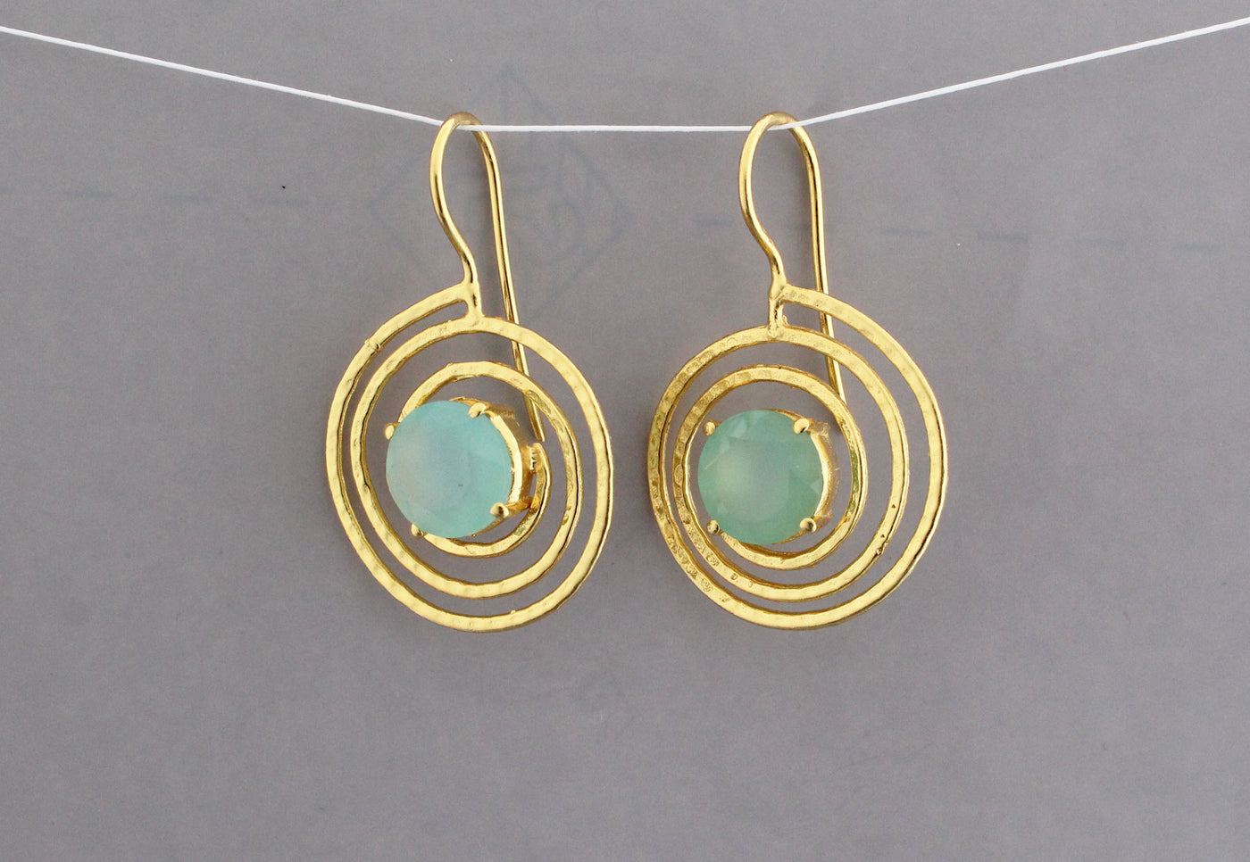 Aqua Chalcedony Earrings, Aqua Chalcedony Jewelry, Everyday Earrings, Gold Plated Earrings, Boho Earrings, Dainty Earrings, Bridesmaid Gifts