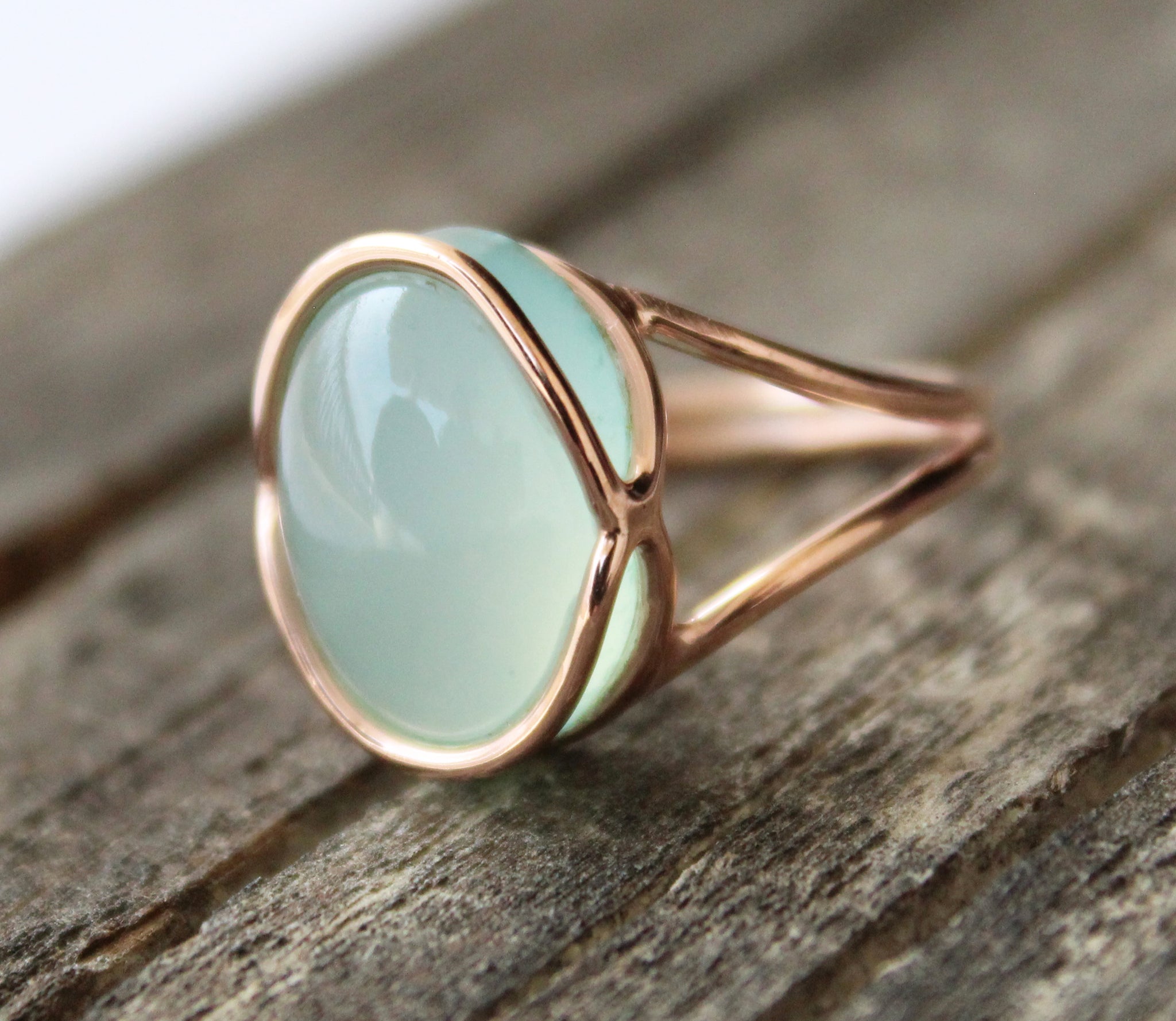 Aqua Chalcedony 925 Sterling Silver Ring, Statement Ring, Boho