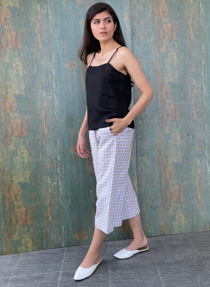 Black Linen Camisole