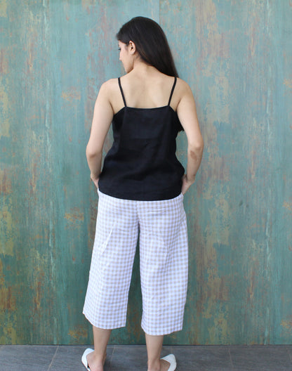 Black Linen Camisole