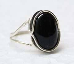 Natural Black Onyx Ring, Rose Gold Ring, 925 Sterling Silver Ring, Designer Ring, Black Onyx Jewelry, Beautiful Ring,Natural Stone,Boho Ring