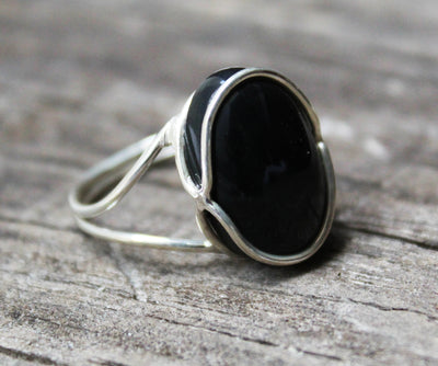 Natural Black Onyx Ring, Rose Gold Ring, 925 Sterling Silver Ring, Designer Ring, Black Onyx Jewelry, Beautiful Ring,Natural Stone,Boho Ring