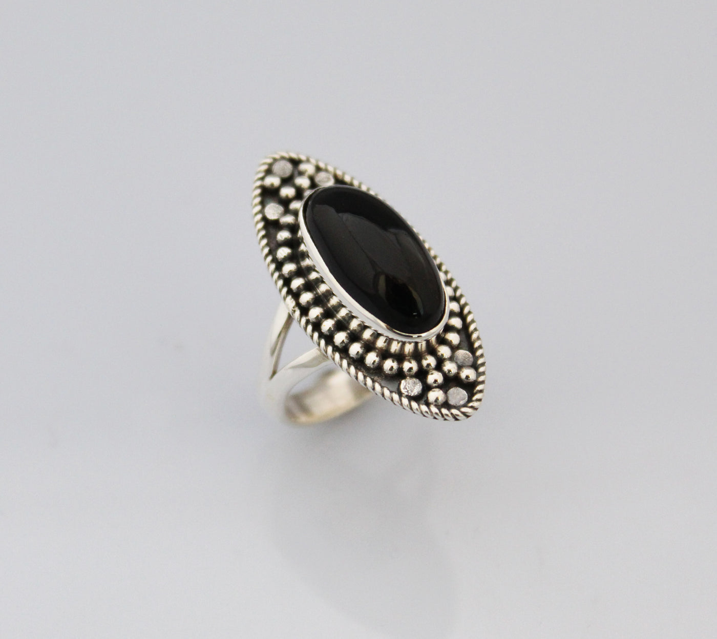 Natural Black Onyx Ring