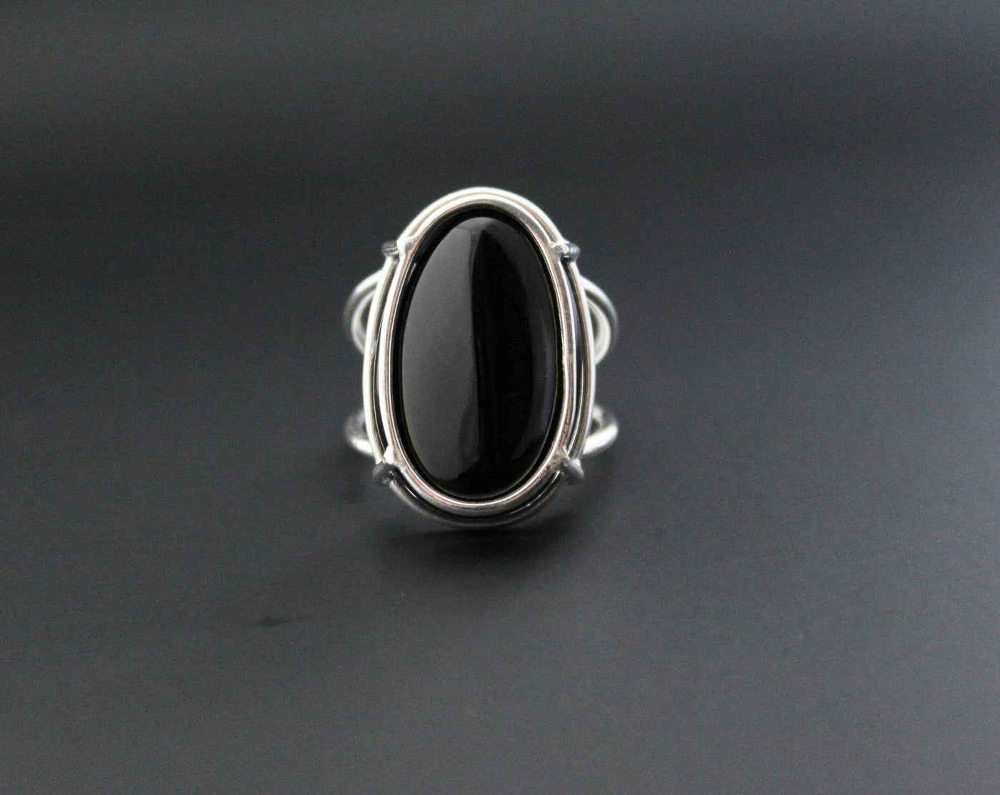 Natural Black Onyx Ring, Handmade Silver Ring, December Birthstone, Promise Ring, 925 Sterling Silver Ring, Tumble Black Onyx Designer Ring