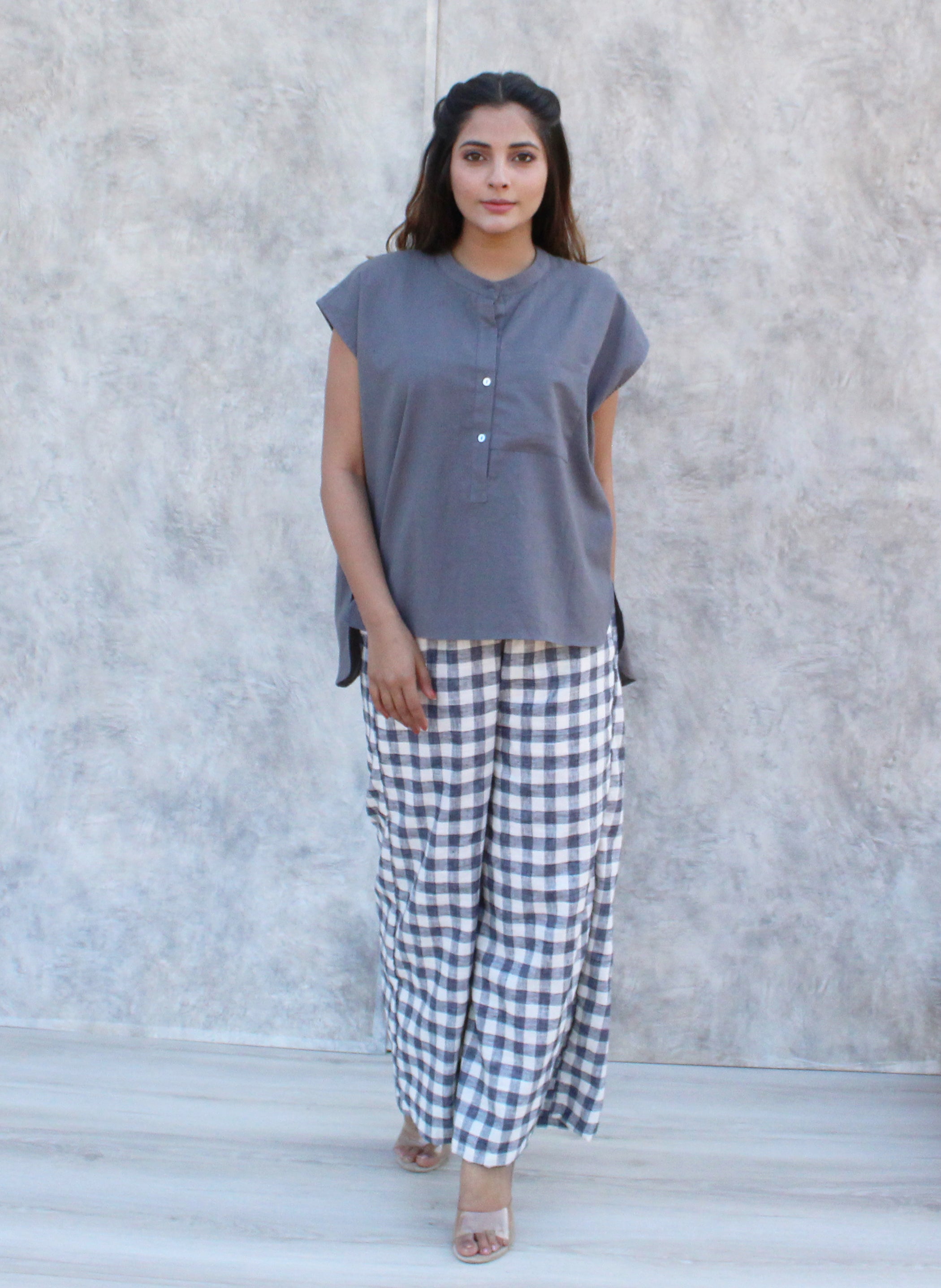 Loose Linen Blend Top , Oversized Cotton, Checks Culottes, Loose Linen Pants, High Waist Trousers, Straight Leg Trouser Linen Tee, Cotton Blouse for Women, Linen Blouse Button Up, Linen collar shirt, Soft Cotton Tops 