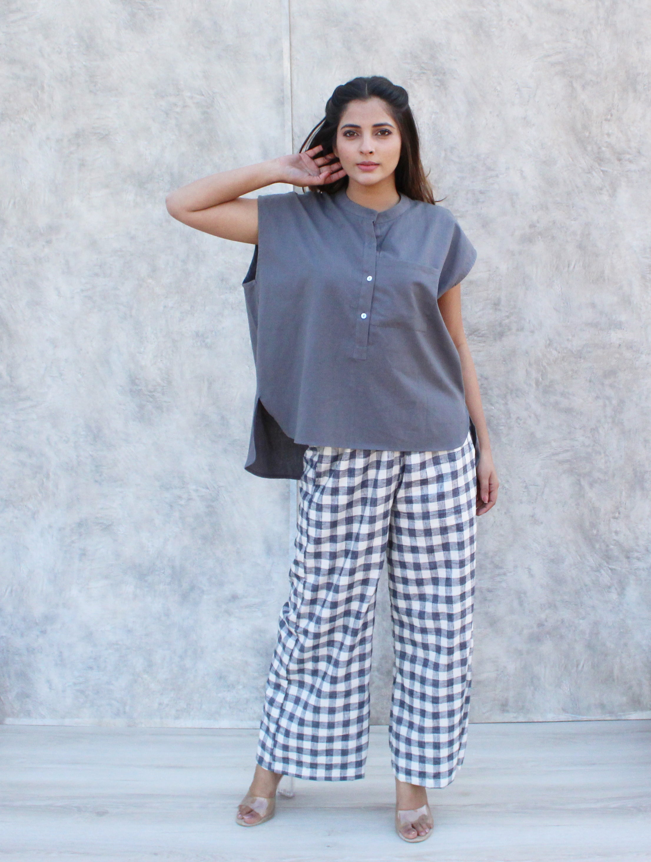 Loose Linen Blend Top , Oversized Cotton, Checks Culottes, Loose Linen Pants, High Waist Trousers, Straight Leg Trouser Linen Tee, Cotton Blouse for Women, Linen Blouse Button Up, Linen collar shirt, Soft Cotton Tops 