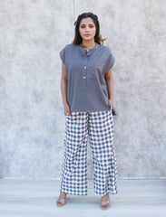 Loose Linen Blend Top , Oversized Cotton, Checks Culottes, Loose Linen Pants, High Waist Trousers, Straight Leg Trouser Linen Tee, Cotton Blouse for Women, Linen Blouse Button Up, Linen collar shirt, Soft Cotton Tops 