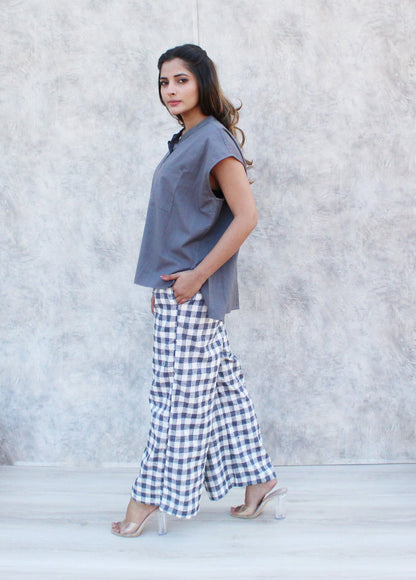 Loose Linen Blend Top , Oversized Cotton, Checks Culottes, Loose Linen Pants, High Waist Trousers, Straight Leg Trouser Linen Tee, Cotton Blouse for Women, Linen Blouse Button Up, Linen collar shirt, Soft Cotton Tops 