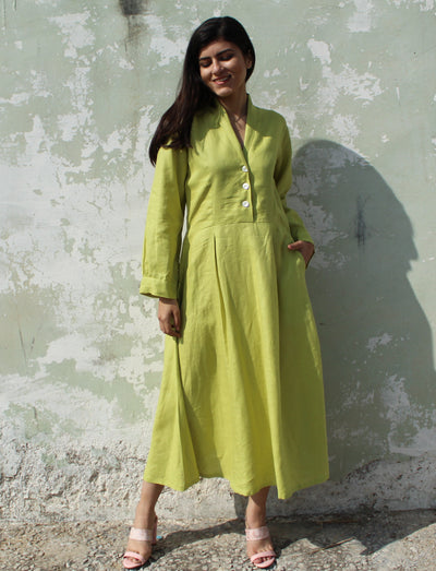 Long linen dress for woman, Vintage inspired linen dress, Linen clothing for woman, Loose linen Dress with pockets, Lounge Wear, A Dress