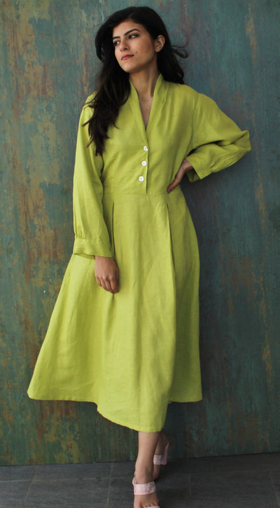 Long linen dress for woman, Vintage inspired linen dress, Linen clothing for woman, Loose linen Dress with pockets, Lounge Wear, A Dress