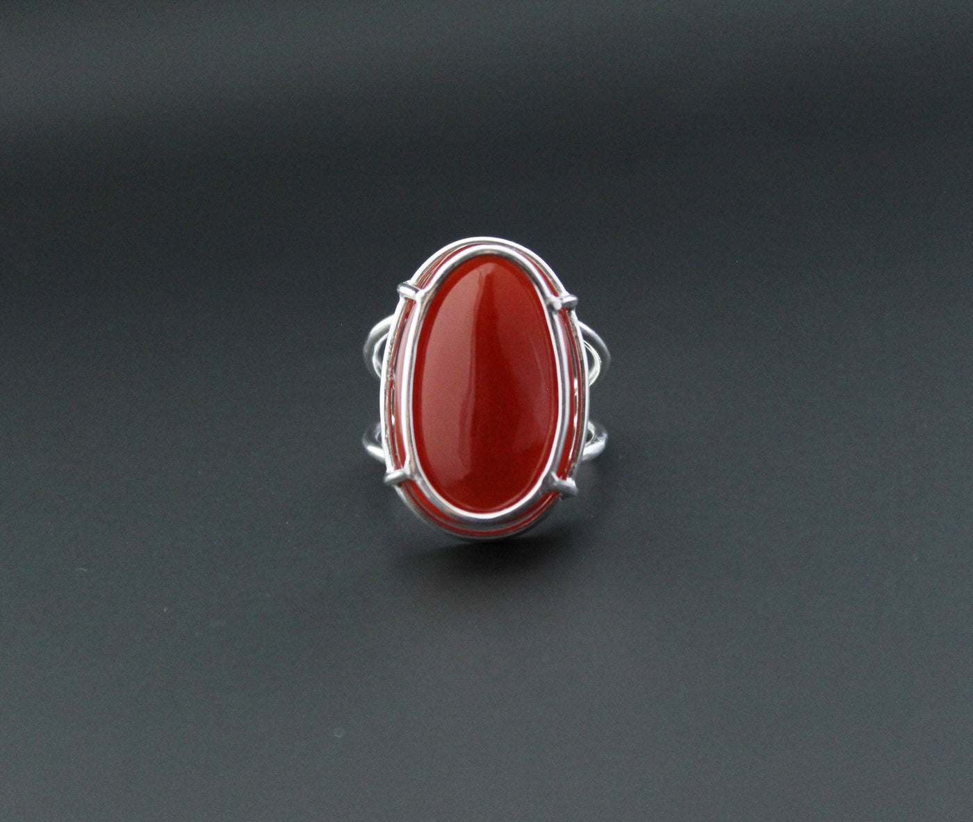 Beautiful Boho Ring, Red Onyx Sterling Silver Ring, Handmade Ring, Designer Jewelry,Gift Idea, Statement, Organic, Boho, Bohemian, Carnelian