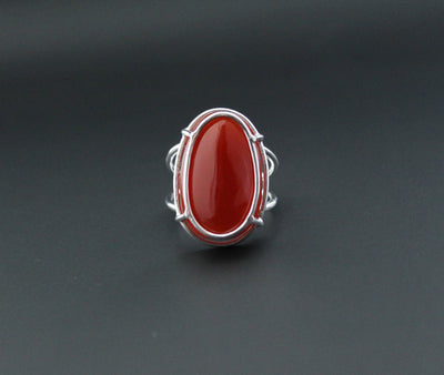 Beautiful Boho Ring, Red Onyx Sterling Silver Ring, Handmade Ring, Designer Jewelry,Gift Idea, Statement, Organic, Boho, Bohemian, Carnelian