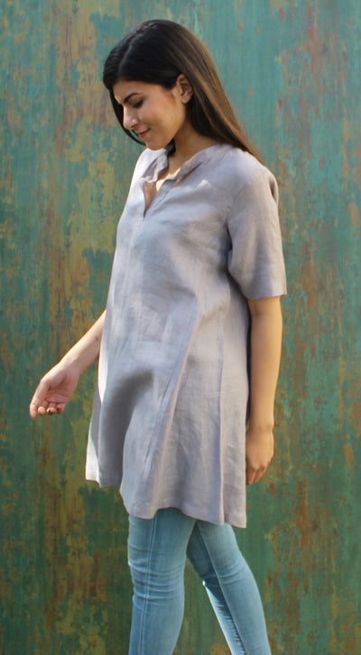 Linen shift dress, Long linen shirt, Linen tunic dress, Linen kurti for women, Shirt dress