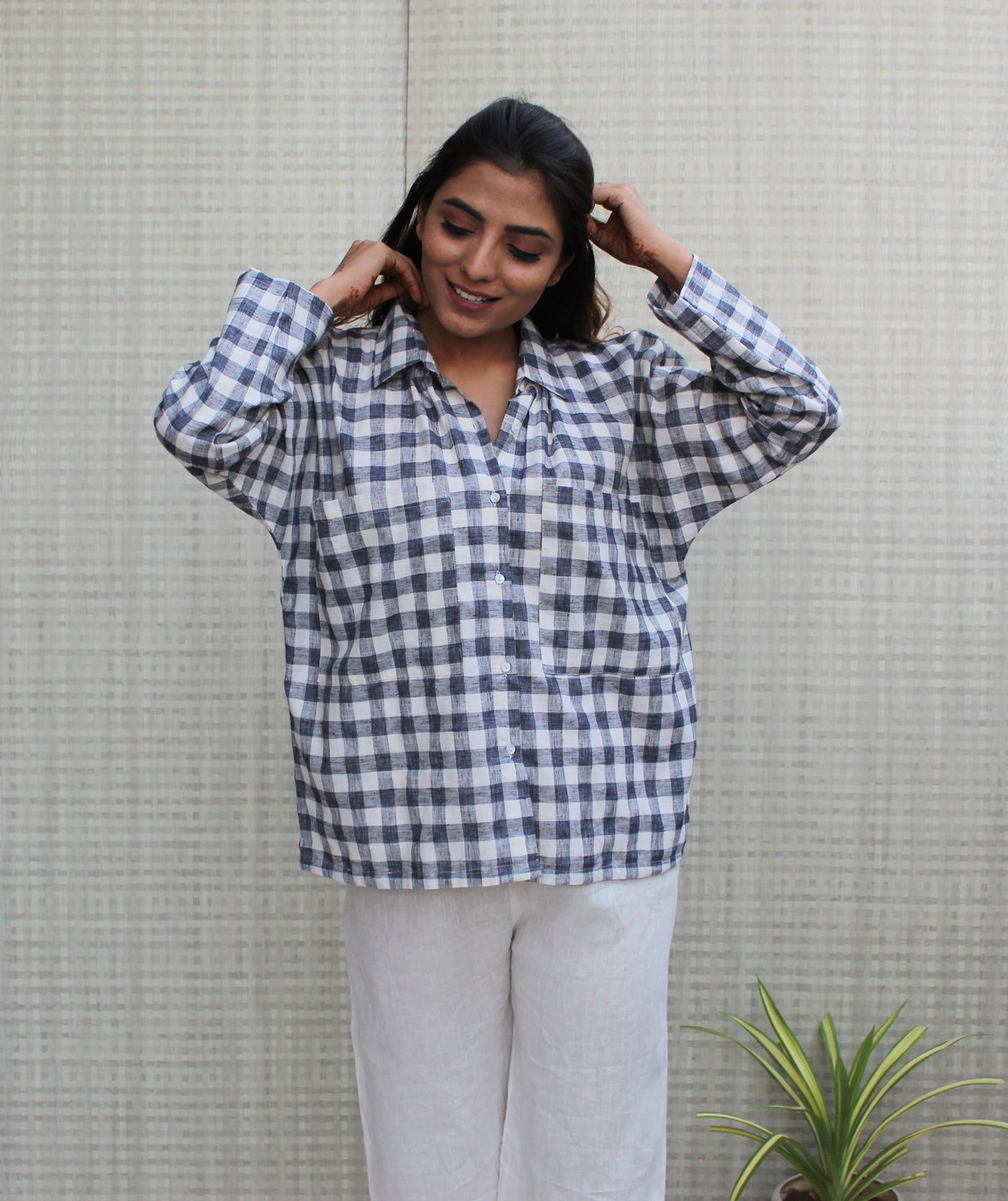 Checked shirt for women