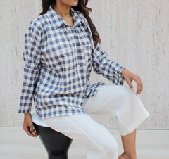Checked shirt for women