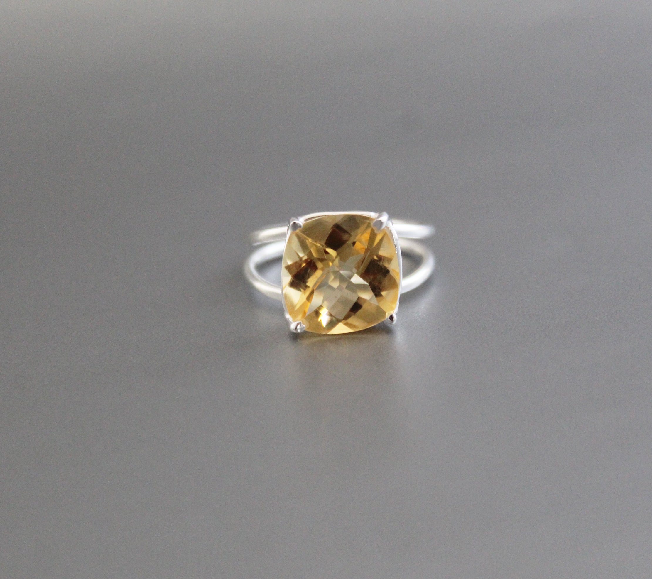 Natural Citrine Ring, November Birthstone, Stacking Ring, Yellow Crystal Ring, Designer Ring, Gold Ring, Wedding Gifts, Gift for Her