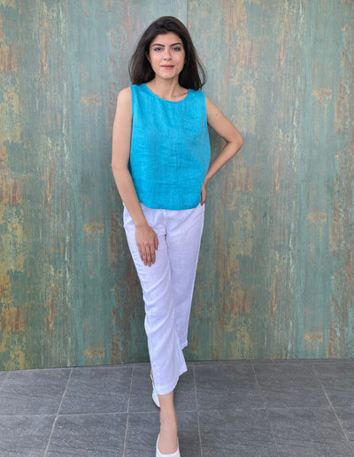 Comfortable Sleeveless Linen Tank Top for summer