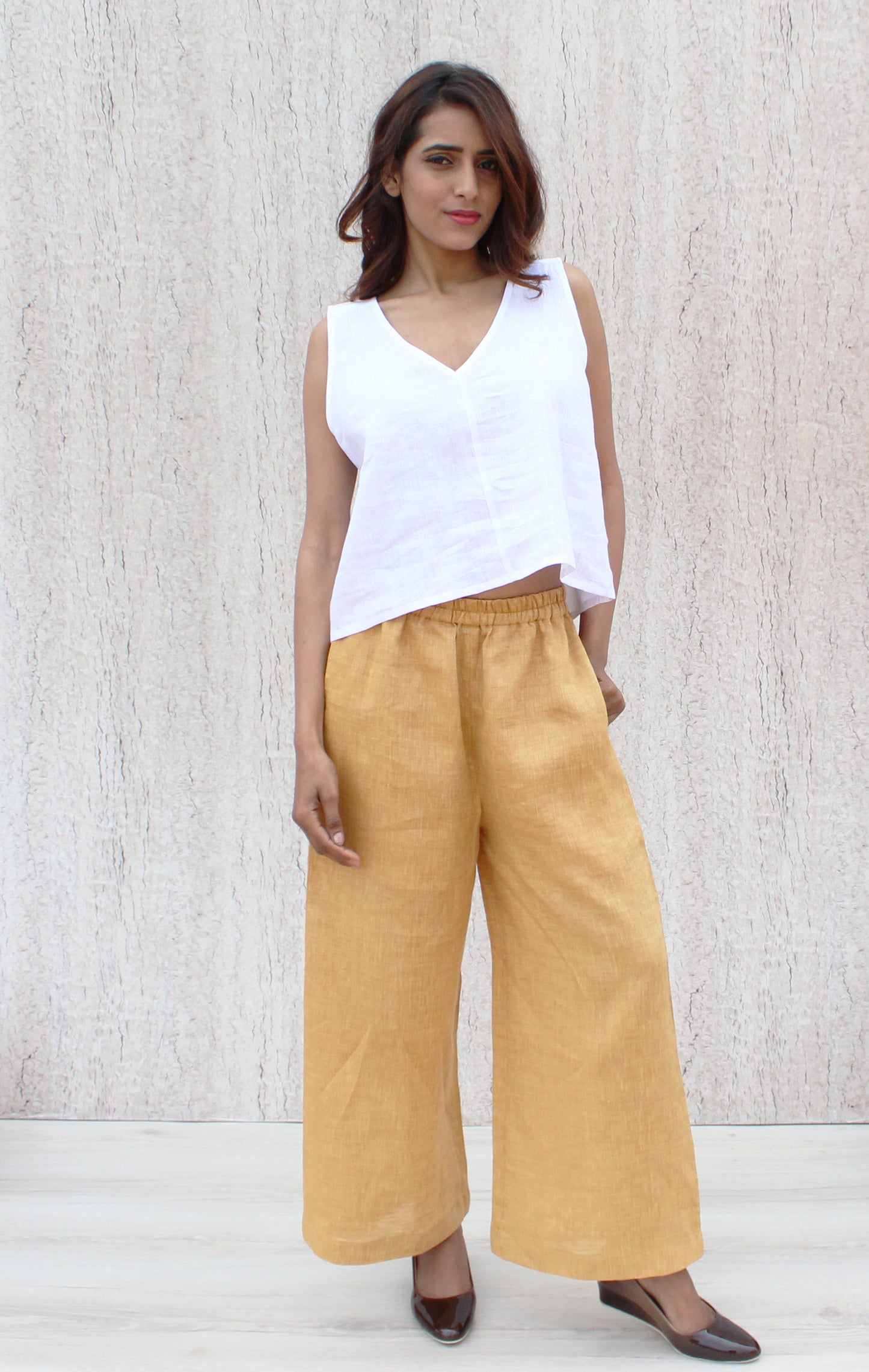 White linen crop top, Linen Top, Linen Blouse, Linen Tank Top, Linen Crop Top, Flax Linen Top