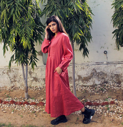Full sleeves Linen Tunic Dress