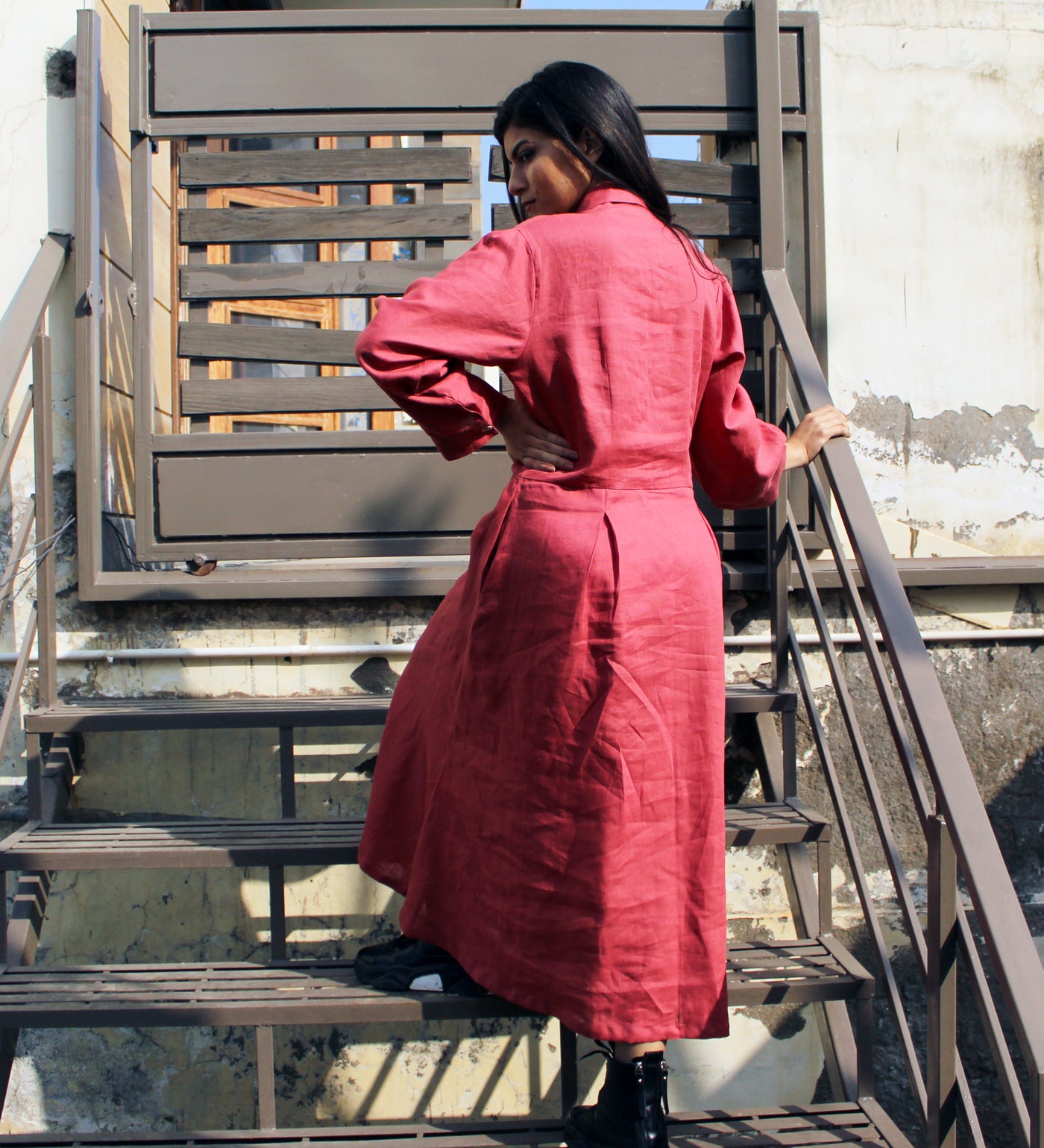 Full sleeves Linen Tunic Dress