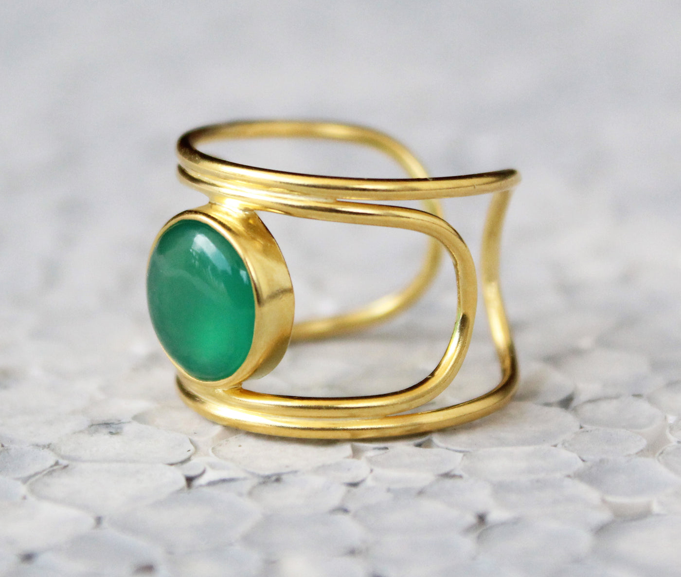 Green Onyx Ring, 925 solid sterling silver ring, Onyx Ring, Rings for Women, Sterling Silver Ring, Modern Ring, Gold filled Ring