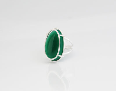 Natural Green Onyx Ring, Handmade 925 Silver Ring, Green Onyx Designer Ring, December Birthstone, Promise Ring, Hand Crafted Bohemian Ring