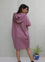 Hoodie V neck dress