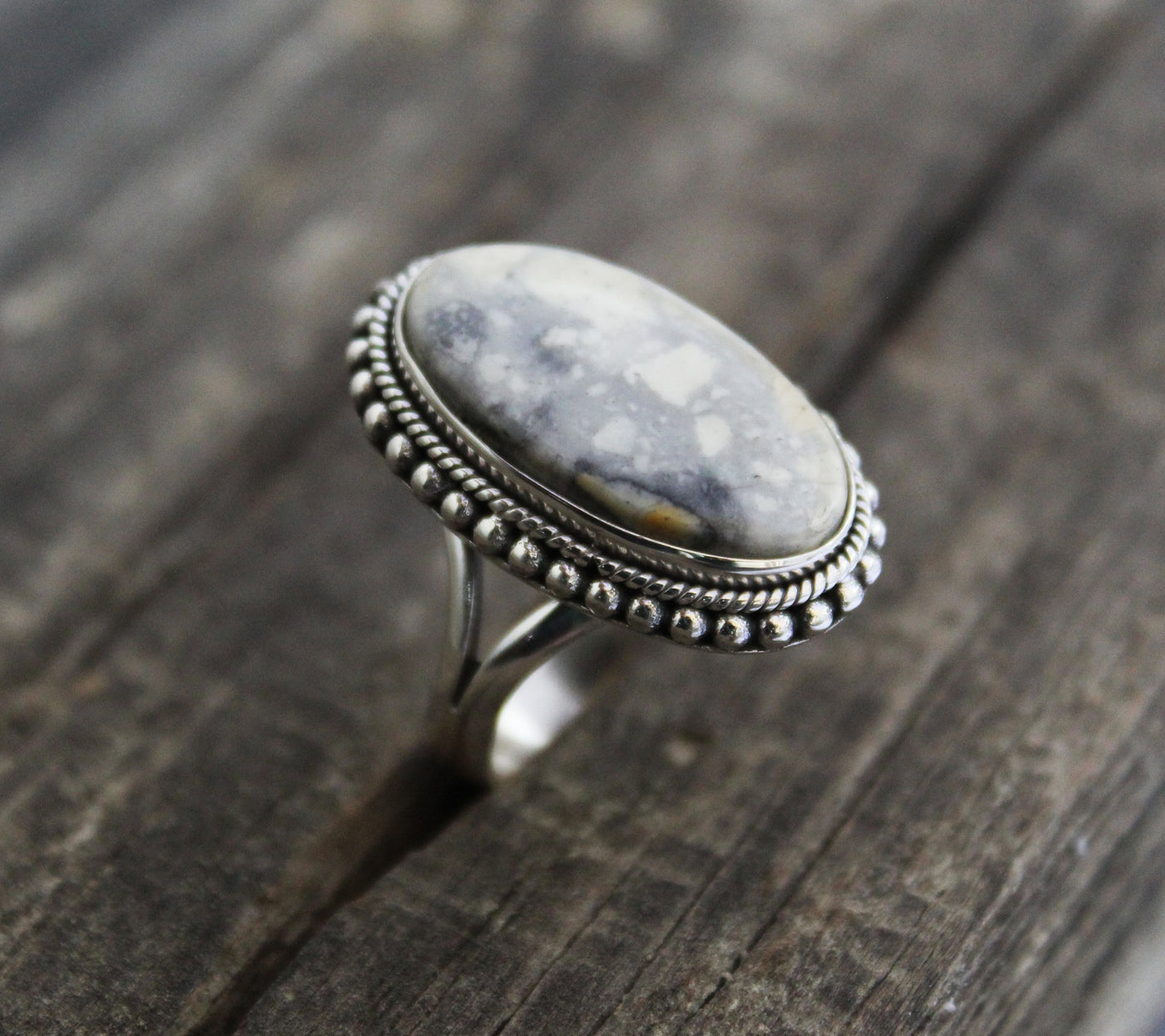 Jasper ring, Large Silver Rings, 925 Sterling Silver Ring, Statement Ring, Natural Jasper Ring, Grey Gemstone Ring, Beautiful Gif Ideas,Boho