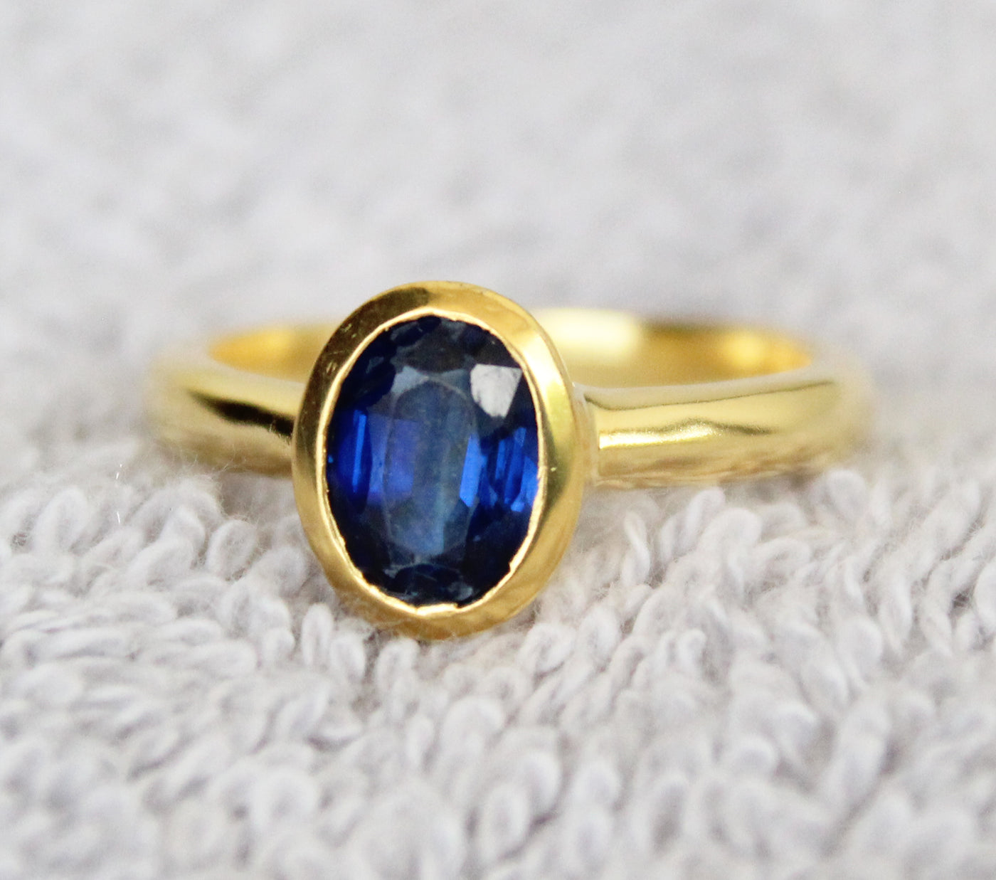 Kyanite Ring, September Birthstone , Blue Gemstone Ring, Solid 925 Sterling Silver Ring, Boho Ring, Bohemian Jewelry, 14K Gold Filled Ring