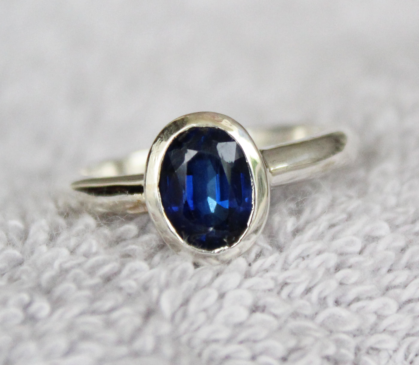 Kyanite Ring, September Birthstone , Blue Gemstone Ring, Solid 925 Sterling Silver Ring, Boho Ring, Bohemian Jewelry