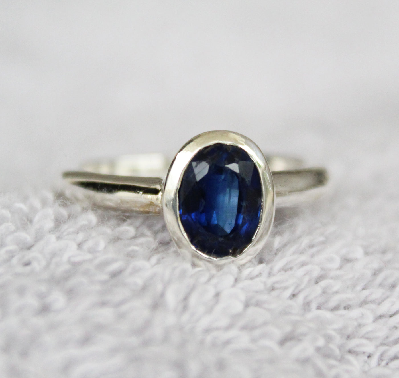 Kyanite Ring, September Birthstone , Blue Gemstone Ring, Solid 925 Sterling Silver Ring, Boho Ring, Bohemian Jewelry