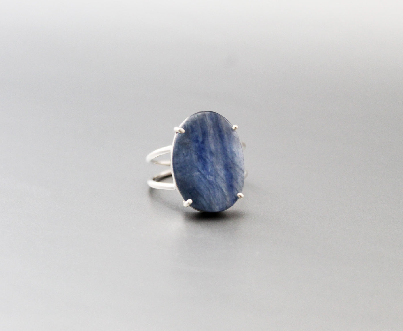 Blue Kyanite Ring * Sterling Silver Ring * Statement Ring * Bridal Ring * Wedding Ring * Gemstone Ring * Blue Stone * Organic Ring 