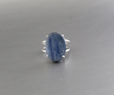 Blue Kyanite Ring * Sterling Silver Ring * Statement Ring * Bridal Ring * Wedding Ring * Gemstone Ring * Blue Stone * Organic Ring 