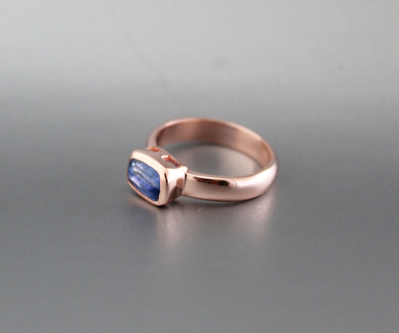 Blue Kyanite Ring, Sterling Silver Ring, Genuine Blue Kyanite Ring, Blue Sterling Silver Kyanite Ring, Silversmith Ring, Deep Blue Ring