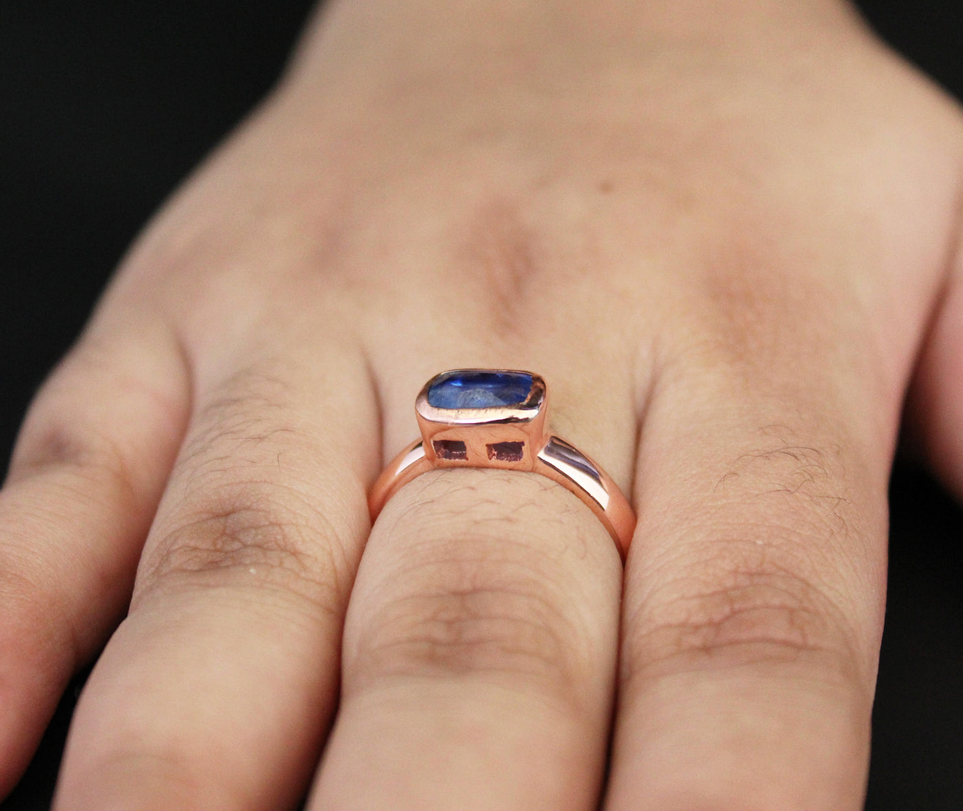 Blue Kyanite Ring, Sterling Silver Ring, Genuine Blue Kyanite Ring, Blue Sterling Silver Kyanite Ring, Silversmith Ring, Deep Blue Ring