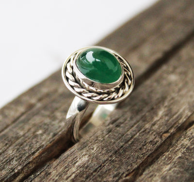 Natural Emerald Ring, 925 Sterling Silver, Green Gemstone Ring, May Birthstone, Statement Ring, Engagement Gift, Wedding Gifts
