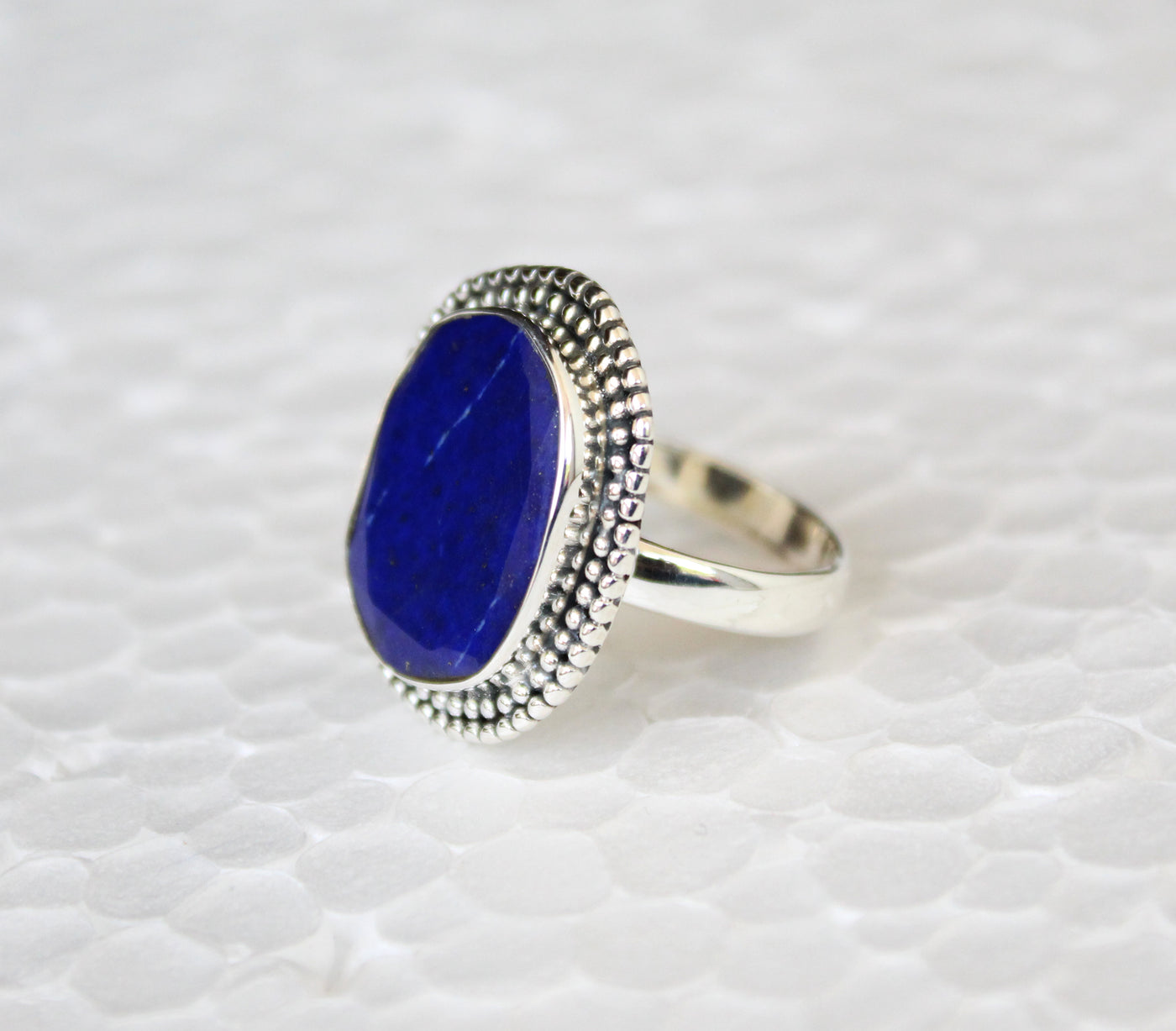 Lapis Lazuli ring, Handmade ring, 92.5% Sterling Silver Ring, Silver Lapis ring, Boho ring, Women's ring,December birthstone,navy blue ring