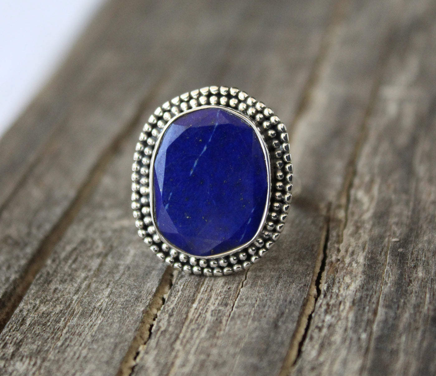 Lapis Lazuli ring, Handmade ring, 92.5% Sterling Silver Ring, Silver Lapis ring, Boho ring, Women's ring,December birthstone,navy blue ring